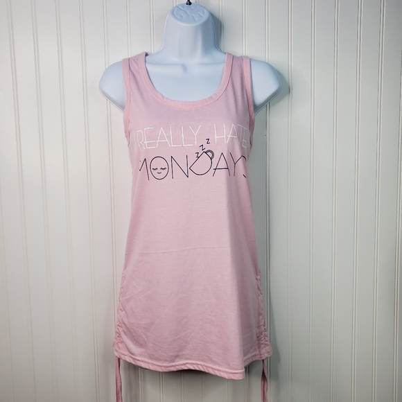 Bobbie Brooks I Hate Mondays Graphic Sleep Tanktop - Picture 1 of 5